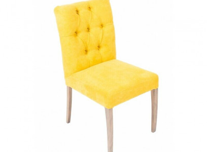 Moderne Designer Chesterfield Stühle Gelber Stuhl-Set Stilvolle Polsterstühle x10 tlg. 